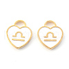 Light Gold Plated Alloy Enamel Pendants ENAM-R136-30-11-2