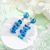 Natural Mixed Stone Dangle Stud Earrings EJEW-JE06371-3