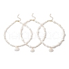 Natural Clam Shell Pendant Necklaces NJEW-JN05241-2