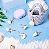 Angel Shell & Acrylic Pendant Decorations HJEW-TA00198-15