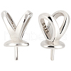 Beebeecraft 2Pcs 925 Sterling Silver Peg Bails STER-BBC0007-66-1