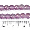 Frosted Transparent Glass Bead Strands GLAA-P065-10mm-07-3