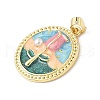 Brass Enamel Pendants KK-D358-01F-G-2
