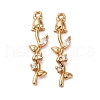 Brass Micro Pave Clear Cubic Zirconia Pendants KK-Z112-43G-1