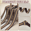 AHADERMAKER 10 Yards Polyester Rhombus Ribbon for Jewelry Making OCOR-GA0002-12-4