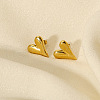 Fashion Heart Stainless Steel Stud Earrings HX1056-3