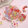 SOFPLATE 160Pcs 8 Colors Plating Acrylic Beads OACR-SP0001-26-6