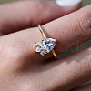 Elegant S925 Sterling Silver Pave Clear Cubic Zirconia Heart-shaped Ladies Ring for Party Daily Wear UM7480-2-3