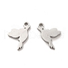 Non-Tarnish 304 Stainless Steel Charms STAS-M089-17P-1