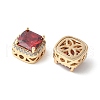 Brass Micro Pave Cubic Zirconia Beads KK-A253-20G-02-2