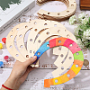 Horseshoe Wood Pendant Decorations WOOD-WH034-90-3