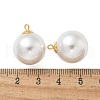 Plastic Imitation Pearl Beads Pendants STAS-Z009-02G-G-3