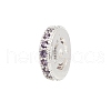 Rack Plating Brass Clear Cubic Zirconia Spacer Beads KK-L236-07S-1