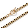 Brass Curb Chain Necklaces NJEW-JN03097-03-2