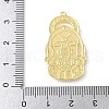 Elephant Brass Resin Pendants KK-K399-04G-3