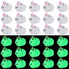 30Pcs Luminous Translucent Resin Pendants RESI-SZ0003-34-1