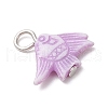 Craft Style Acrylic Fish Shape Pendants PALLOY-JF03923-01-4