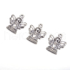 Tibetan Style Antique Silver Angel Pendants X-TIBEB-A11978-AS-LF-3