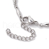 Non-Tarnish 304 Stainless Steel Bar Link Chain Bracelet Making AJEW-JB01245-02-3