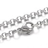 Tarnish Resistant 304 Stainless Steel Rolo Chain Necklaces NJEW-F195-09B-P-1