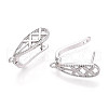 Brass Hoop Earring Findings KK-N267-30P-3