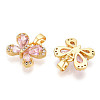 Brass Micro Pave Cubic Zirconia Charms KK-N254-229G-2
