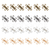 DICOSMETIC 24Pcs 4 Colors Alloy Snap Lock Clasps FIND-DC0005-12-1