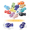 SUPERFINDINGS 60Pcs 12 Styles Handmade Porcelain Beads PORC-FH0001-14-2