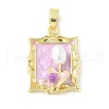 Brass Enamel Pendants KK-Z101-09G-D01-1