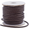 SUNNYCLUE 1 Roll Round Braided Cowhide Cords WL-SC0001-01B-1