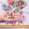 Craftdady 120Pcs 6 Colors Theaceae Wood Bead WOOD-CD0001-07-7