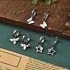 3 Pairs 3 Styles Christmas 304 Stainless Steel Hoop Earring Sets for Women EJEW-K279-08D-P-2
