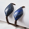 Natural Lapis Lazuli Beads Braided Bead Bracelets BJEW-Q070-01G-2