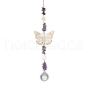 Butterfly Brass Pendant Decorations HJEW-TA00131-02-1