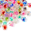 72Pcs 9 Colors UV Plating Rainbow Iridescent Acrylic Beads OACR-TA0001-48-11
