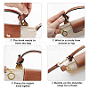 Microfiber Imitation Leather Undamaged Bag D Ring Connector PURS-WH0005-35KCG-01-3