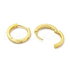 Brass Pave Clear Cubic Zirconia Hoop Earrings EJEW-L211-001G-2