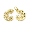 Brass Micro Pave Cubic Zirconia Charms KK-E068-VB111-1