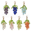 7Pcs 7 Colors Grape Cat Eye Pendant Decorations HJEW-JM03023-2
