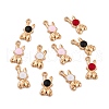 Light Gold Plated Alloy Enamel Pendants FIND-Q100-01KCG-1