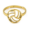 201 Stainless Steel Adjustable Ring for Women RJEW-D082-01G-2
