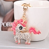 Alloy Rhinestone Keychains PW-WG72083-02-1