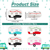  8Pcs 4 Colors Campervan Food Grade Silicone Beads SIL-NB0001-42-2