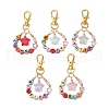 Acrylic Letter and Glass Starfish Pendant Decorations HJEW-JM03013-2