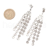 Flower Tibetan Style Alloy Tassel Stud Earrings EJEW-JE06457-4