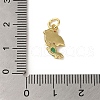 Brass Micro Pave Colorful Cubic Zirconia Glass Pendants KK-R162-026G-G-3