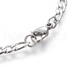 304 Stainless Steel Figaro Chain Bracelets BJEW-E369-07P-2