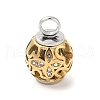 304 Stainless Steel Rhinestone Urn Ashes Pendants STAS-Q327-01-1