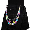 Macaron Color Star Acrylic Double Layer Chain Belts for Pants FS-WG9A655-02-1