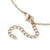 Glass Christmas Tree Pendant Necklaces NJEW-JN05078-5